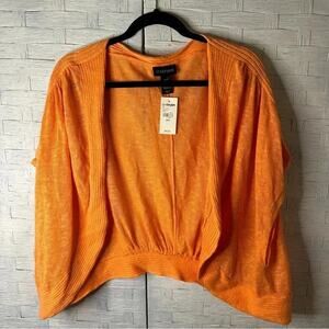 Lane Bryant Womens Cardigan loose knit orange coastal beach, casual plus size